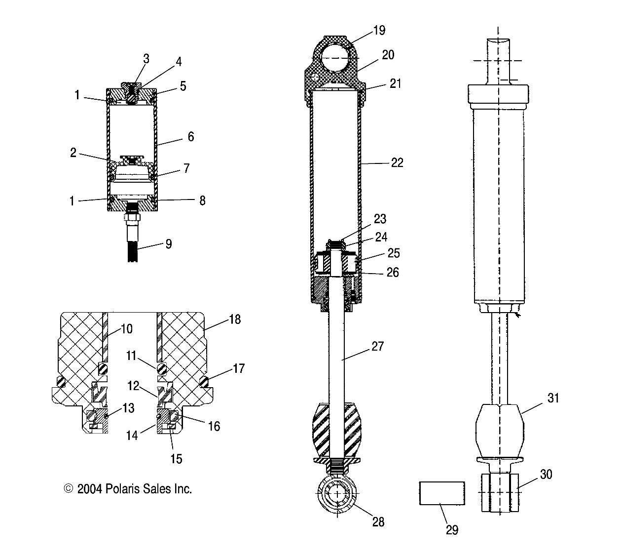 SHOCK (REAR TRACK)(M-10) - S05ND4BS (4992649264C04)