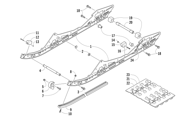 SLIDE RAIL AND TRACK ASSEMBLY