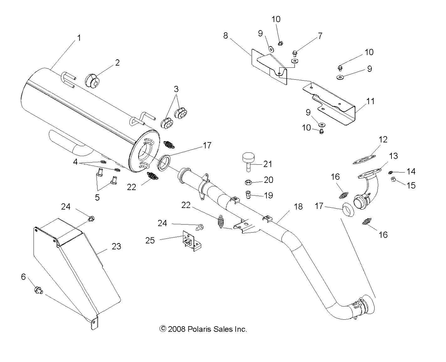 ENGINE, EXHAUST - R09HH50AG/AR (49RGREXHAUST095004X4)