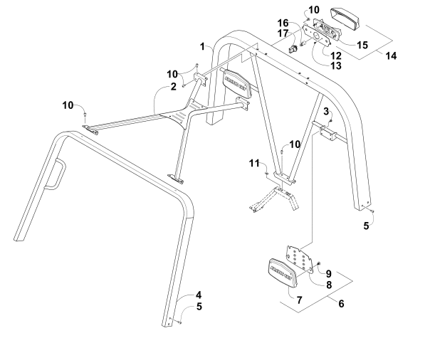 CANOPY AND TAILLIGHT ASSEMBLY