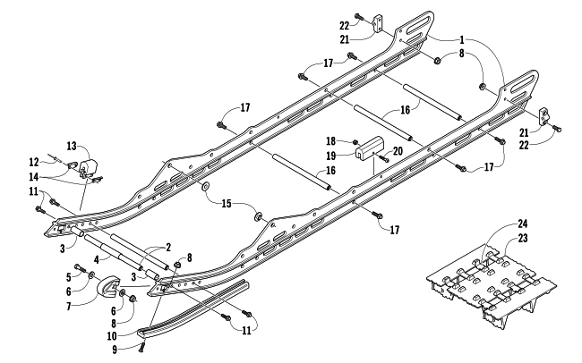 SLIDE RAIL AND TRACK ASSEMBLY