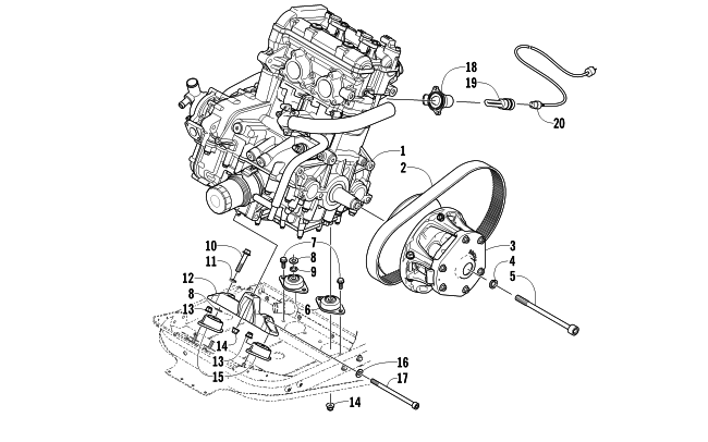 ENGINE AND RELATED PARTS