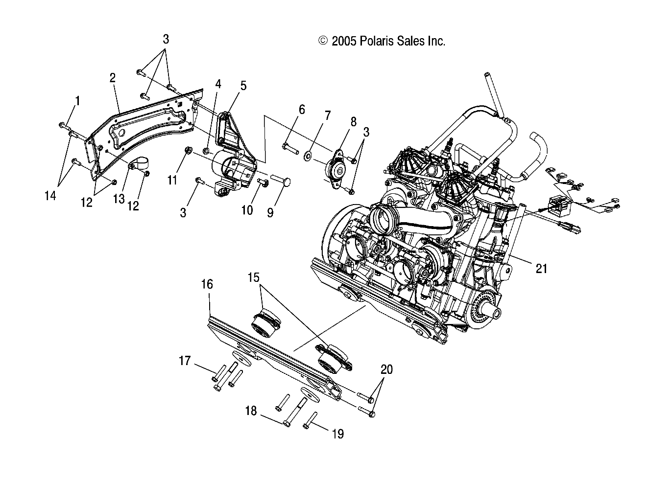 ENGINE MOUNTING RH and FRONT - S06PS8DS/DSA (4997499749C11)