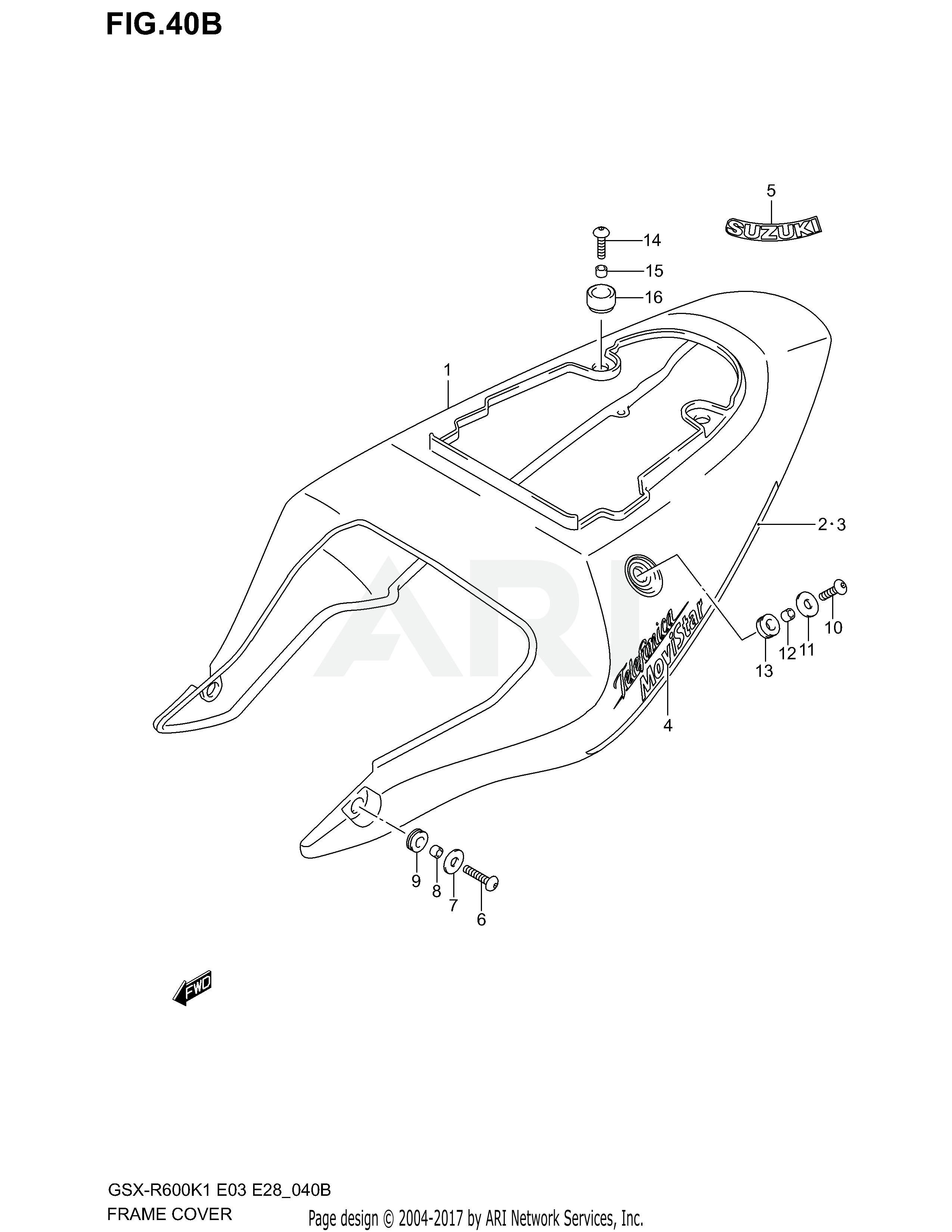 FRAME COVER (MODEL K2 FOR YC2)