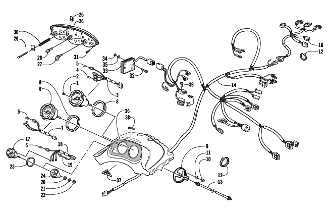 HEADLIGHT, INSTRUMENTS, AND WIRING ASSEMBLIES