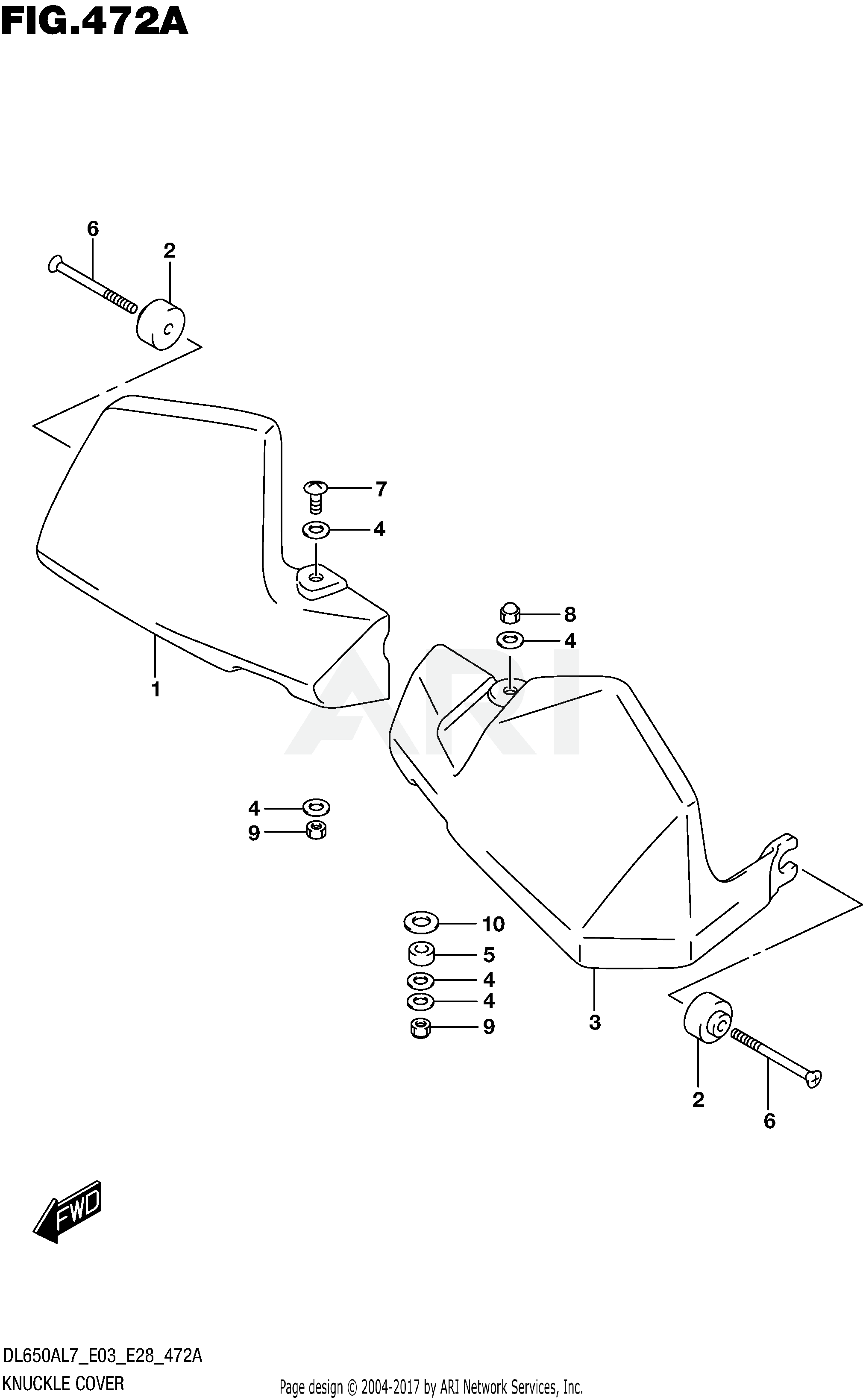 KNUCKLE COVER (DL650XAL7 E03)