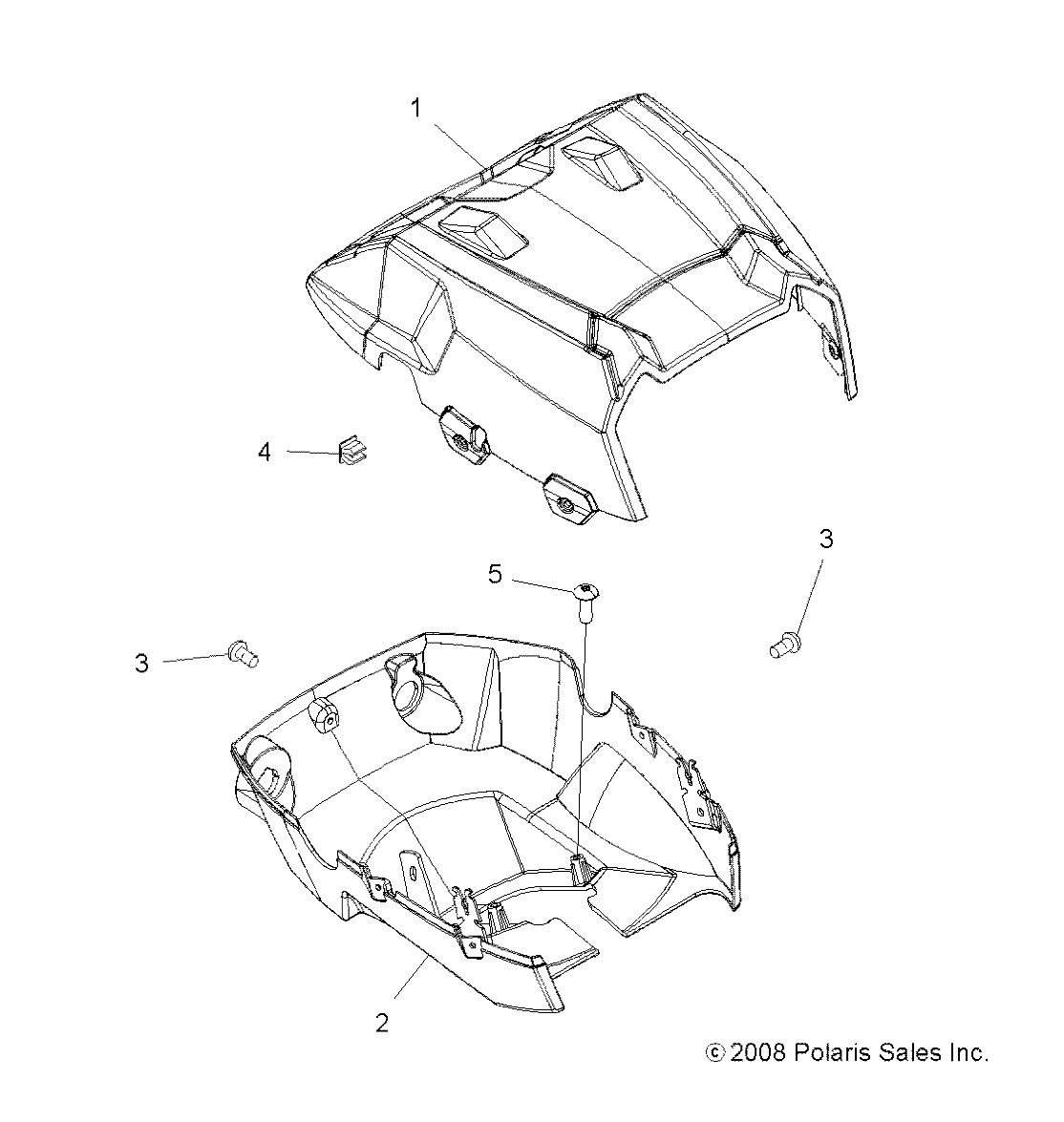 BODY, HEADLIGHT POD - A10ZX85AK/AL/AS/AT/AX (49ATVHEADLIGHT09SPXP550)