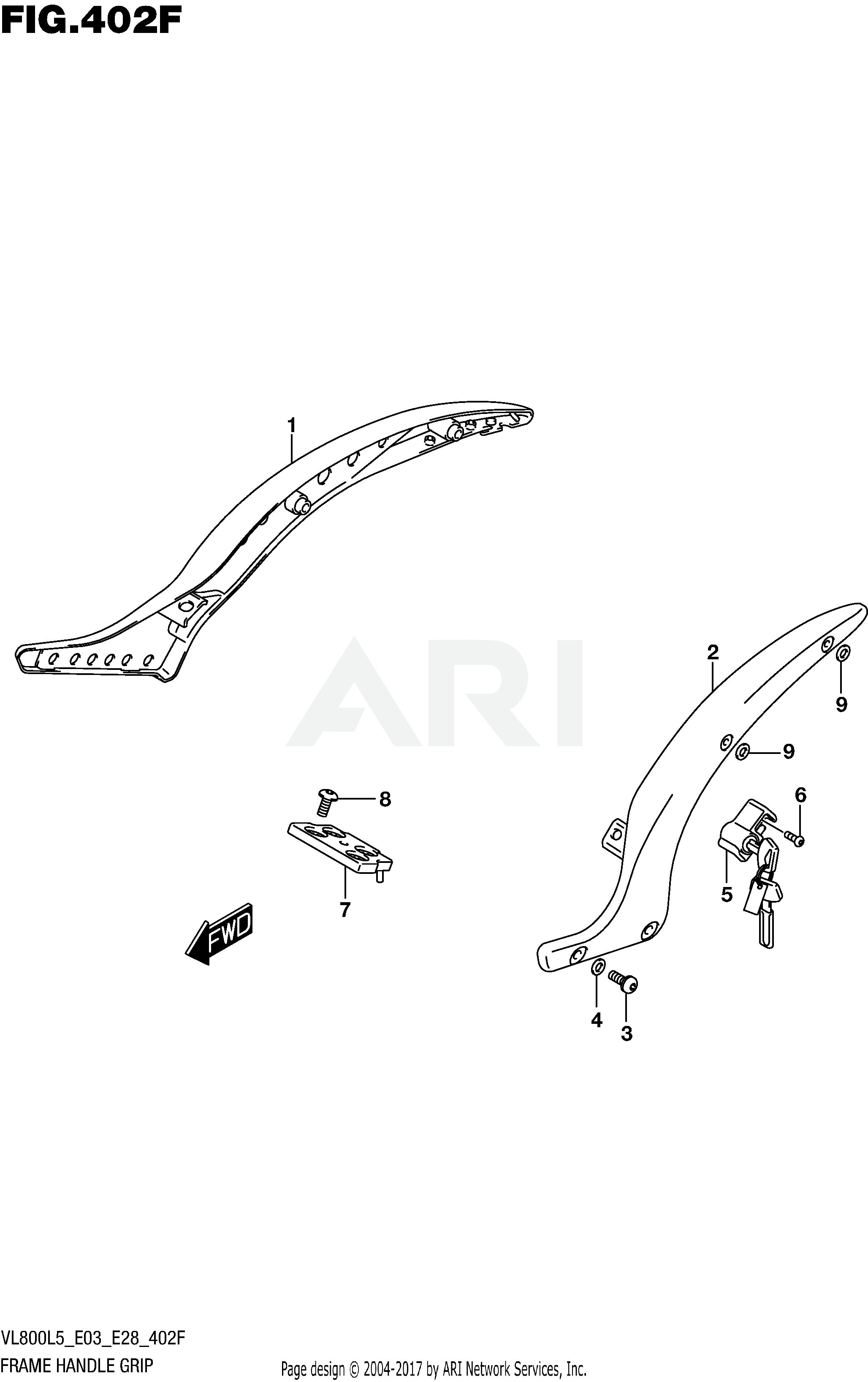 FRAME HANDLE GRIP (VL800BL5 E28)