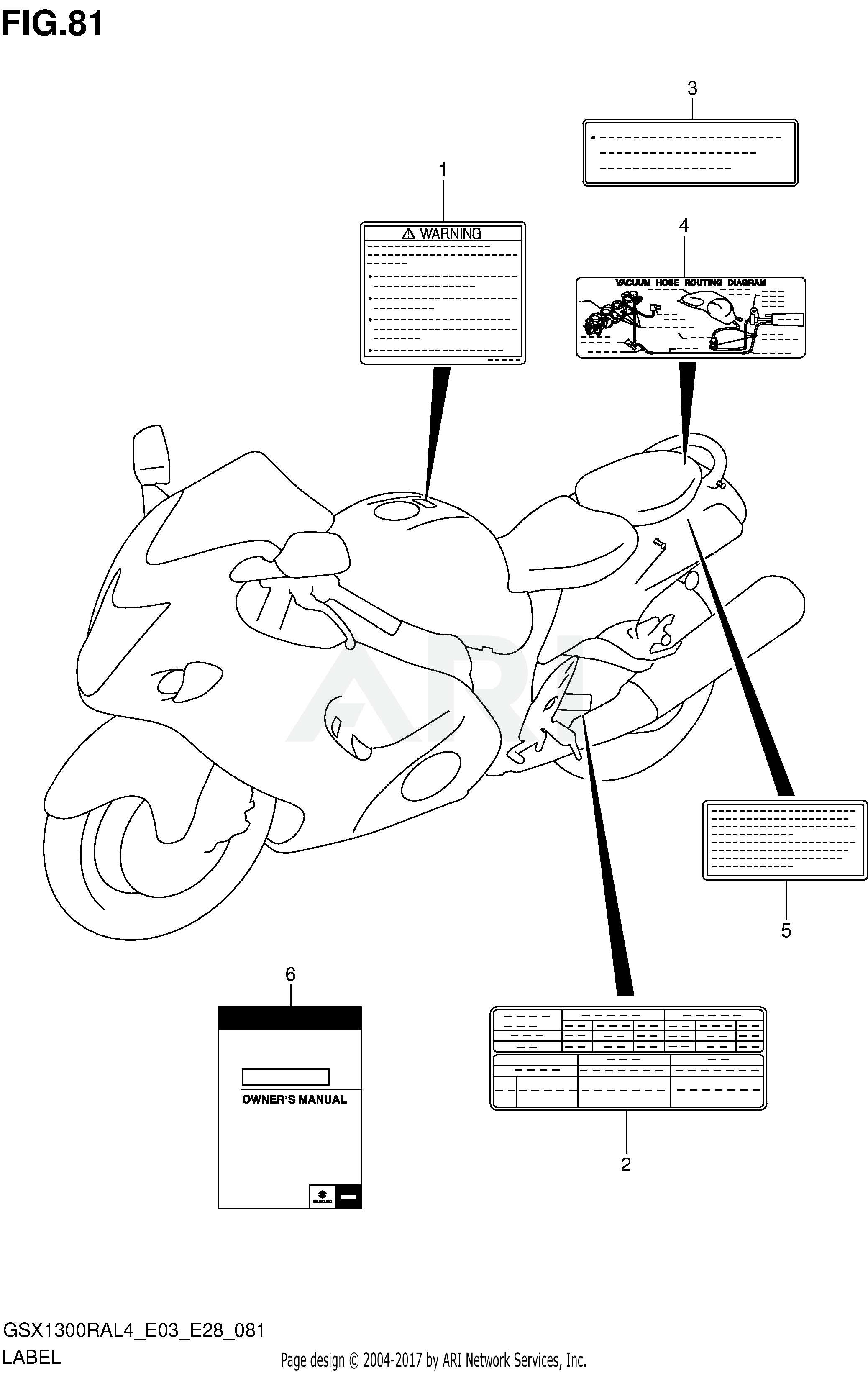 LABEL (GSX1300RAL4 E33)