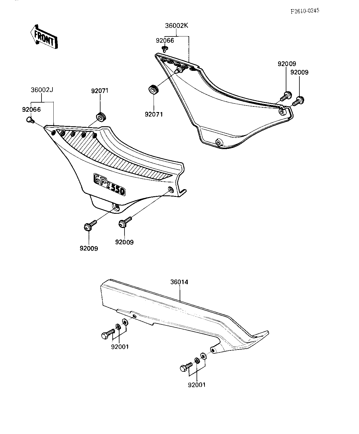 SIDE COVERS/CHAIN COVER (ZX550-A3, CANAD