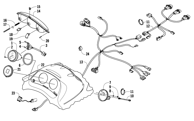 HEADLIGHT, INSTRUMENTS, AND WIRING ASSEMBLIES