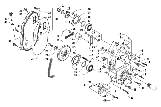 DRIVE/DROPCASE ASSEMBLY