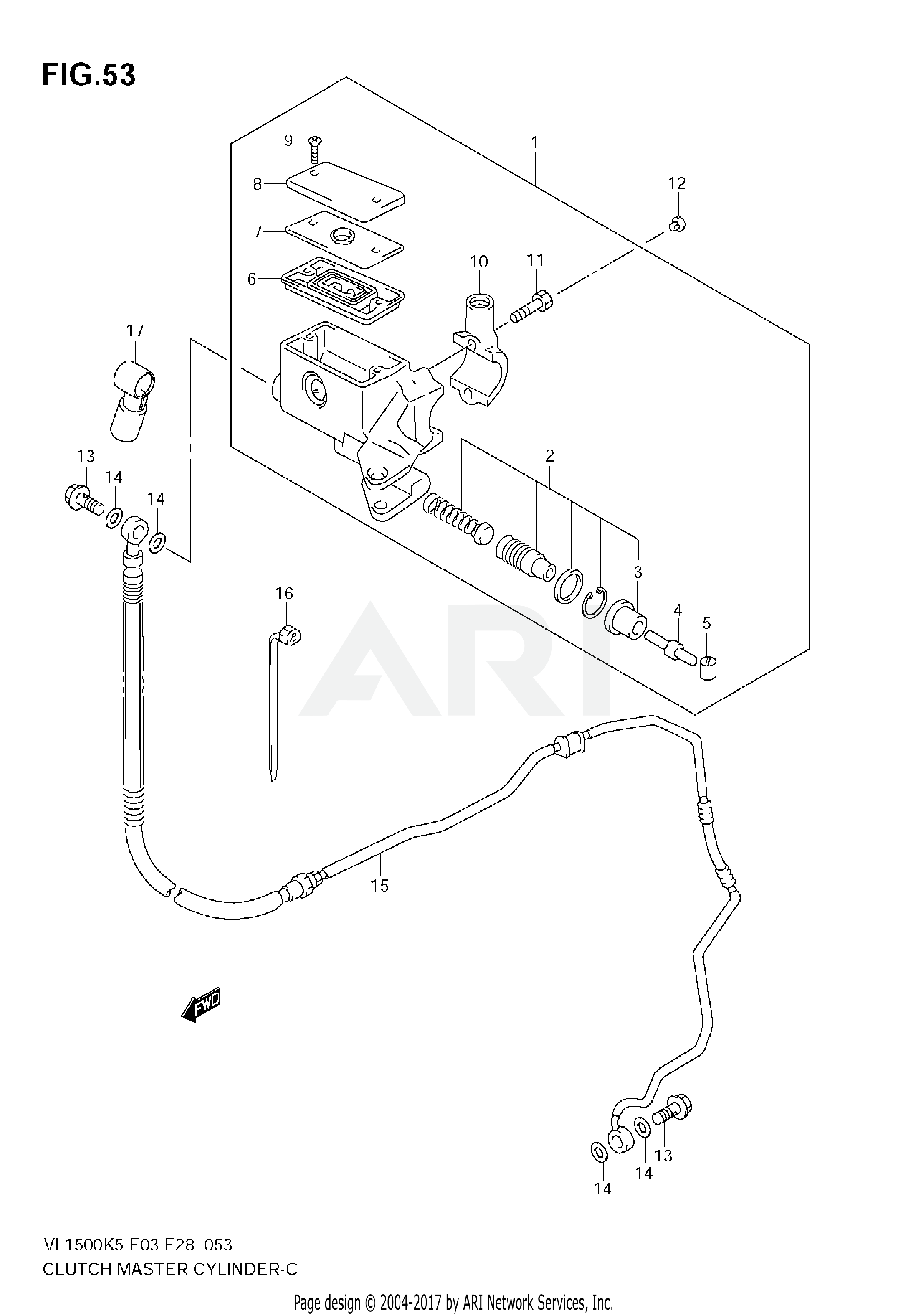 CLUTCH MASTER CYLINDER (MODEL K5/K6)