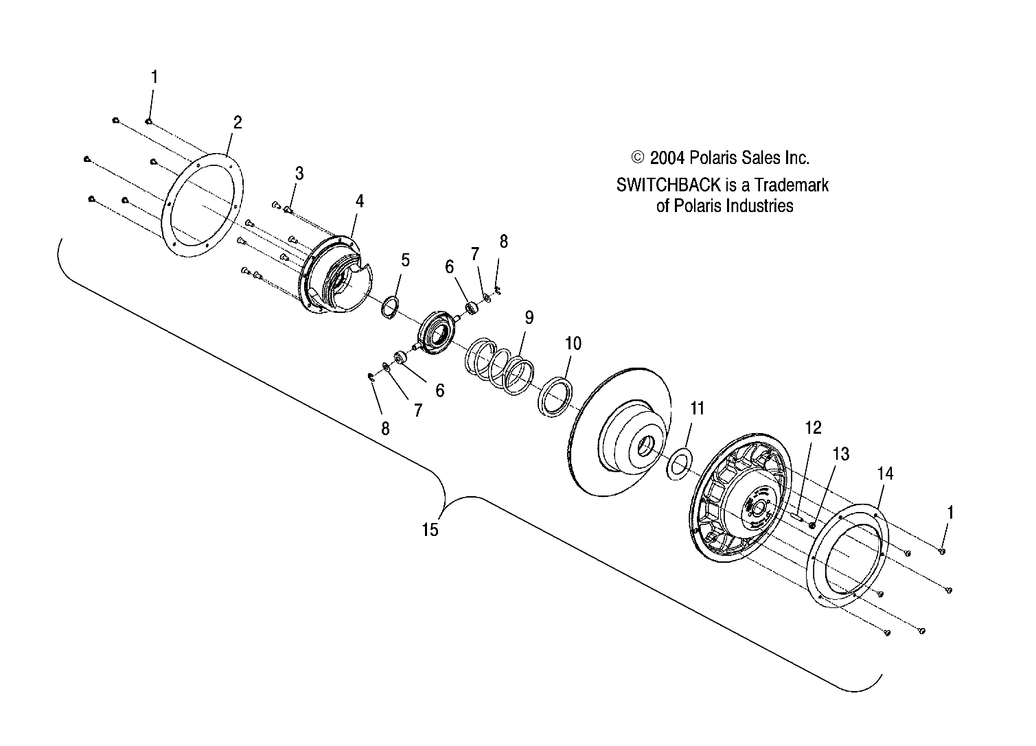 DRIVEN CLUTCH - S05NS6ES/ESA/S05NS8CS/CSA (4992809280C02)