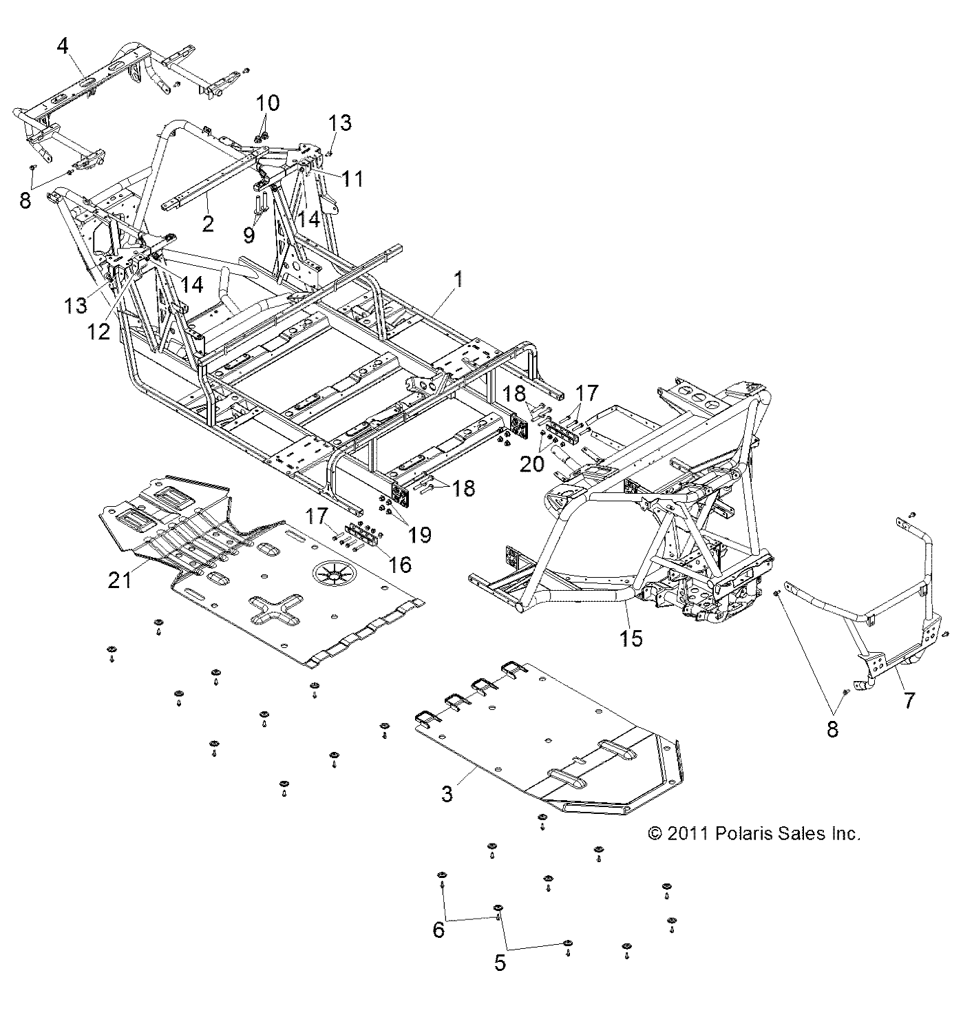 CHASSIS, MAIN FRAME and SKID PLATE - Z14XT9EAO (49RGRFRAME12RZRXP4)