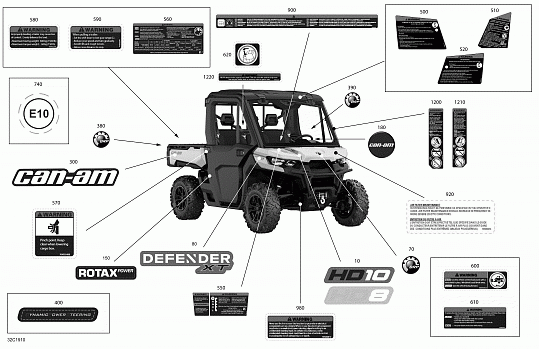Decals - HD10 - XT CAB
