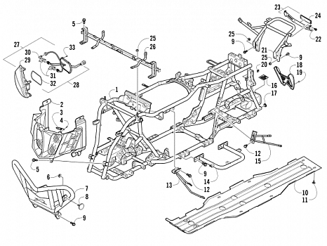 BUMPER, FRAME, AND HEADLIGHT ASSEMBLIES