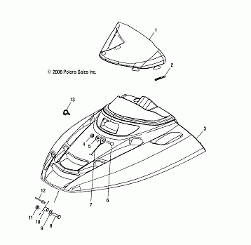 BODY, HOOD and WINDSHIELD - S17WAA1ASA/AEA (49SNOWHOOD09120)