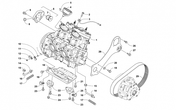 ENGINE AND RELATED PARTS