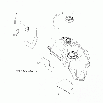 BODY, FUEL TANK ASM. - A13MH50TD (49ATVFUEL13HAWK)