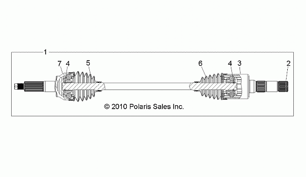 DRIVE TRAIN, REAR HALF SHAFT, RH - R12VE76FX/FI (49RGRSHAFTDRIVERR11RZRSI)