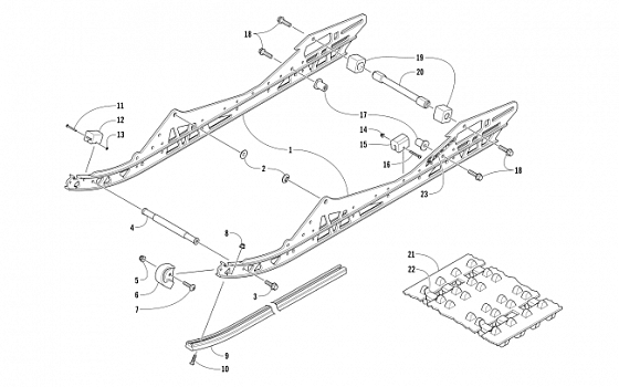 SLIDE RAIL AND TRACK ASSEMBLY