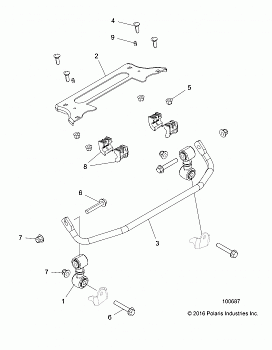SUSPENSION, STABILIZER BAR, FRONT - A17DAE57AM (100687)