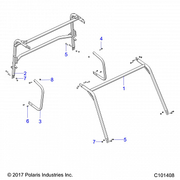 CHASSIS, CAB FRAME AND SIDE BARS - A18HZA15B4 (C101408)