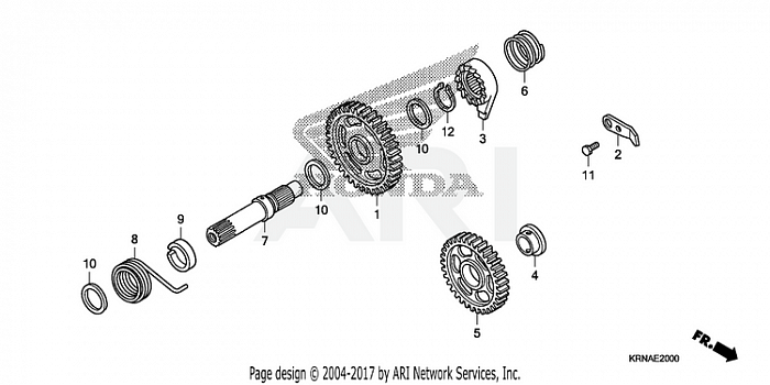 KICK STARTER SPINDLE