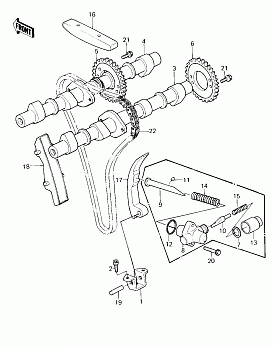 CAMSHAFT CHAIN TENSIONER (&#39;80-&#39;81 A1/A2)