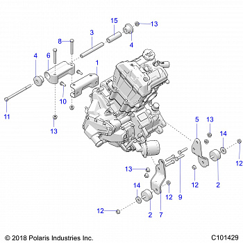 ENGINE, MOUNTING - A20SEF57D5 (C101429)