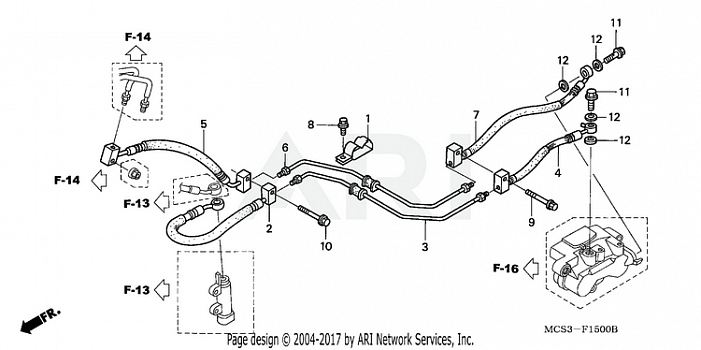 REAR BRAKE HOSE (ST1300)