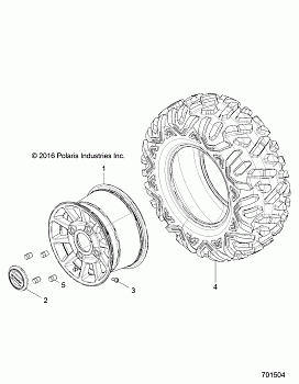 WHEELS, REAR - Z17VFE92AK/AM/AB (701504)