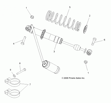 SUSPENSION, REAR SHOCK - A10NG50FA (49ATVSHOCKRR7043536)