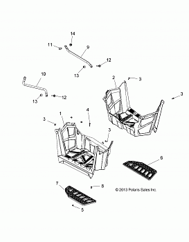 BODY, FOOTWELLS - A14GH8EFI (49ATVFOOTWELL14850SCRAM)