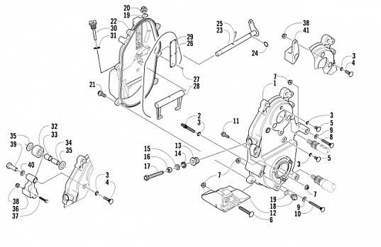 DROPCASE AND CHAIN TENSION ASSEMBLY