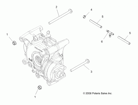 DRIVE TRAIN, GEARCASE MOUNTING, REAR - A14ZN8EAB/C/I/M/P/S (49ATVGEARCASEMTGRR09SPXP550)