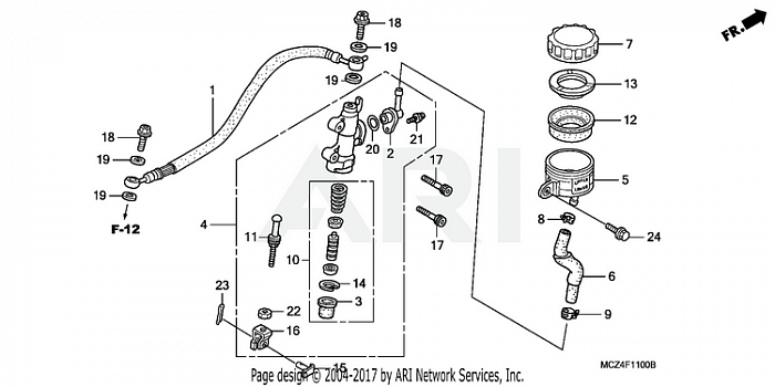 REAR BRAKE MASTER CYLINDER