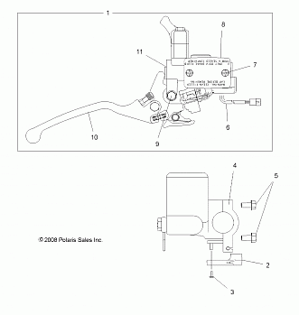 BRAKES, FRONT BRAKE and MASTER CYLINDER - A09GP52AA (49ATVMCLH09OUT525)
