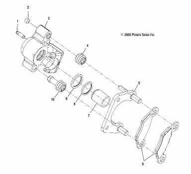 BRAKE CALIPER, REAR - R08VH76AD/AG (4999204069920406B10)