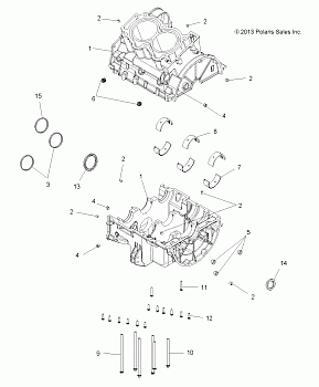 ENGINE, CRANKCASE - A15SVA85FD (49ATVCRANKCASE14SPXP850)