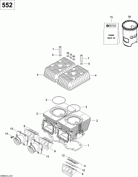 Cylinder and Cylinder Head WT 550F