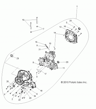 DRIVE TRAIN, MAIN GEARCASE - A14ZN8EAB/C/I/M/P/S (49ATVGEARCASE1332847)