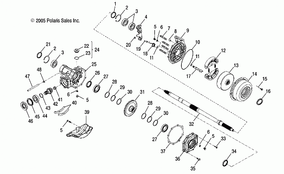 AXLE, REAR WHEEL - A07PB20AA/AD (49ATVAXLE07PHX)