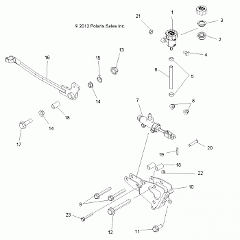 BRAKES, BRAKE PEDAL and MASTER CYLINDER - A20SVE95KR (49ATVBRAKEFOOT13SP850F)