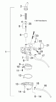 ENGINE, CARBURETOR - A13FA09AA (49ATVCARB09OUT90)