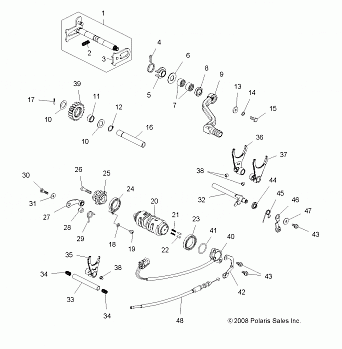 DRIVE TRAIN, SHIFTING - A10GJ45AA (49ATVSHIFT09OUT450)