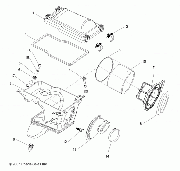 ENGINE, AIR INTAKE SYSTEM - A10GJ45AA (49ATVAIRBOX08OUT525S)