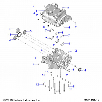 ENGINE, CRANKCASE - A20SGE95AK (C101431-17)