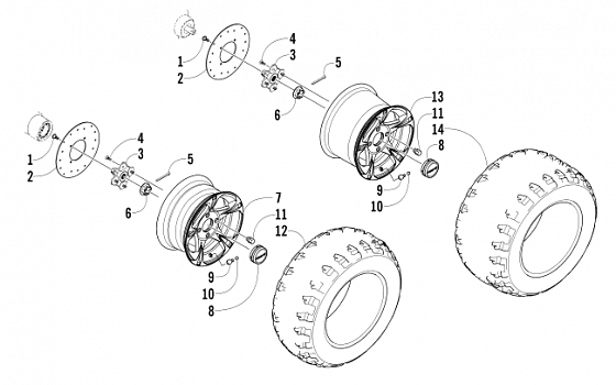 WHEEL AND TIRE ASSEMBLY